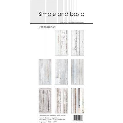 Simple and Basic Paper Pad Designpapier - Basic White Wood
